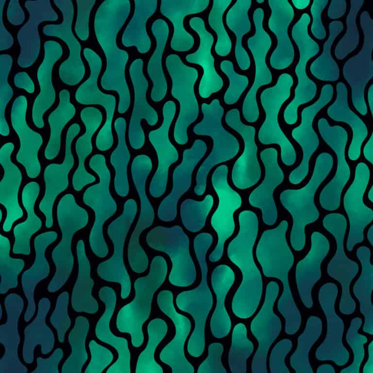 Ocean Patterns Green and navy blue wavey pattern
