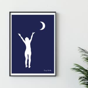 Image shows Euphoria Midnight Poster Print in frame